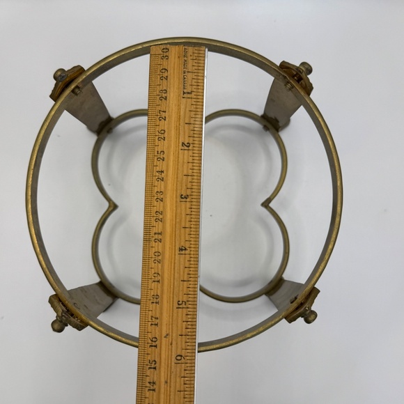 Vintage brass plant stand. Art Deco inspired planter holder. - Picture 6 of 8
